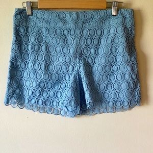 LOFT light blue lace shorts